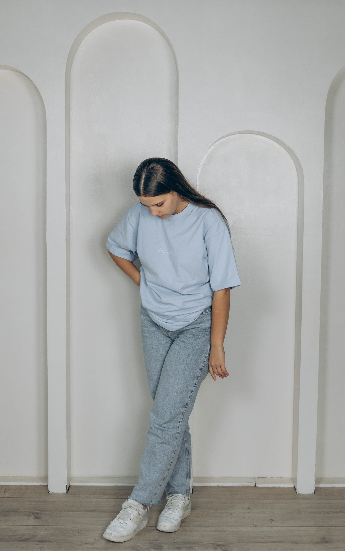 HELLBLAU OVERSIZED TRUST GOD SHIRT