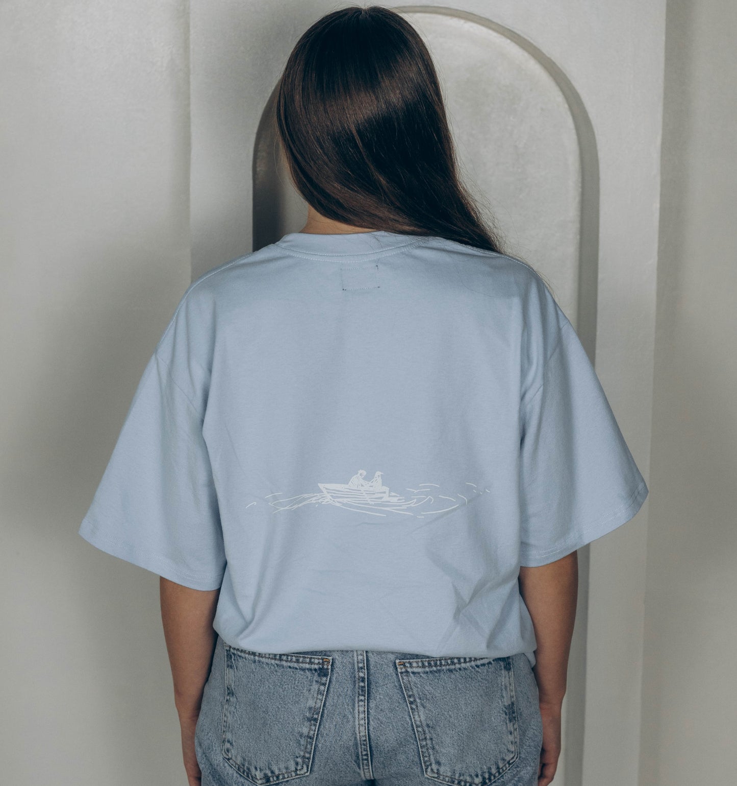HELLBLAU OVERSIZED TRUST GOD SHIRT